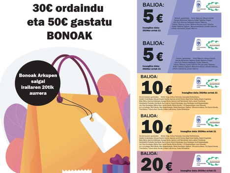 La primera campaña de bonos de compra de este año permitirá gastar más de 43.750 euros en los comercios de la localidad