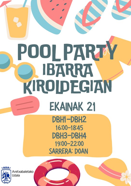 Las piscinas acogerán una ‘Pool Party’ para adolescentes