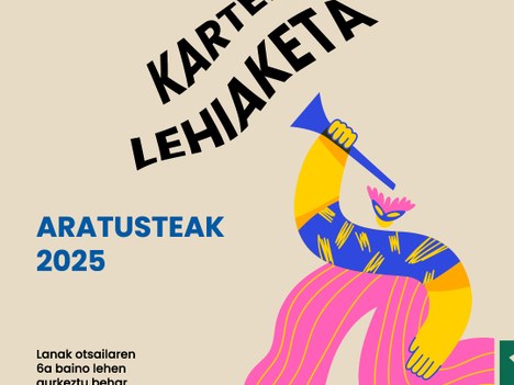 2025eko aratusteak iragartzeko kartel lehiaketa