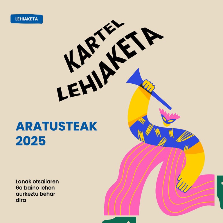 2025eko aratusteak iragartzeko kartel lehiaketa