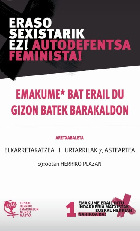 Barakaldon gertatutako hilketa matxista gaitzesten du Udalak