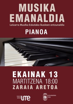 LEIZARRA MUSIKA ESKOLAKO IKASLEEN ENTZUNALDIA